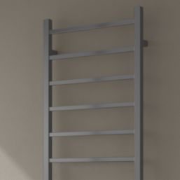 Reina 1200mm x 500mm 1170BTU Gunmetal Flat Designer Towel Radiator