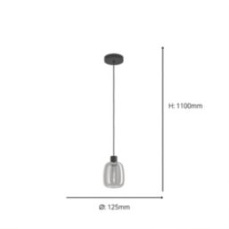 Eglo Molochio-Z LED Smart Pendant Light Black 3.7W 500lm