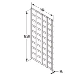 Forest  Softwood Rectangular Trellis 3' x 6' 6 Pack