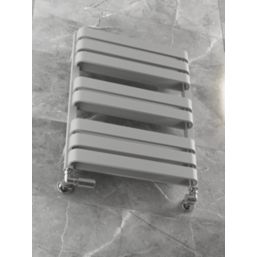 Terma 655mm x 500mm 1569BTU Grey / Silver Flat Designer Towel Radiator