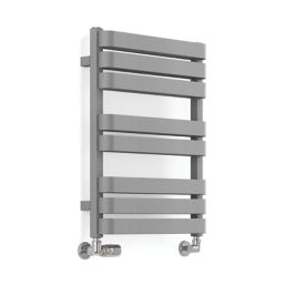 Terma 655mm x 500mm 1569BTU Grey / Silver Flat Designer Towel Radiator