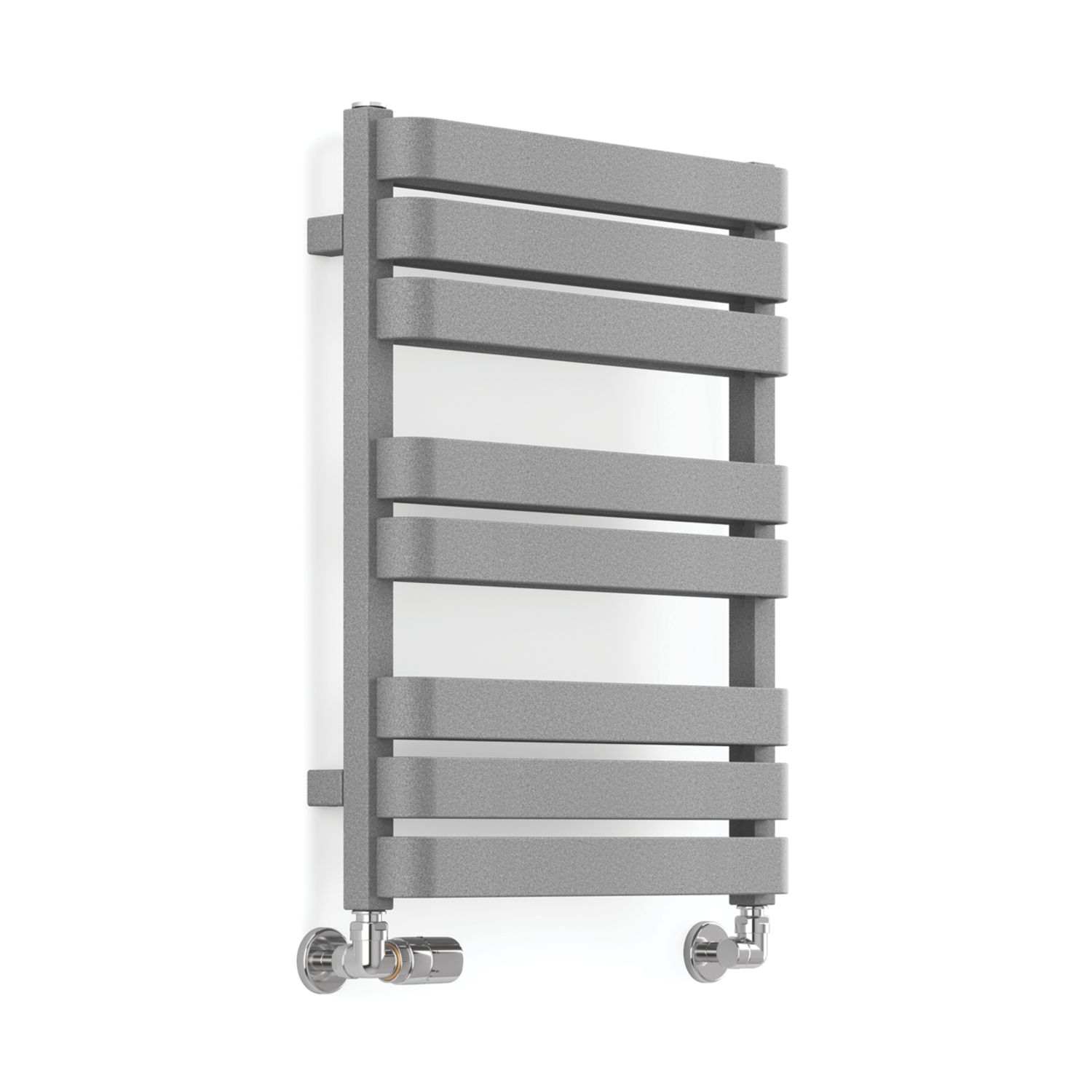 Terma 655mm x 500mm 1569BTU Grey / Silver Flat Designer Towel Radiator (458RH)