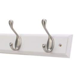 Essentials 4-Hook Rail White 458mm x 95mm