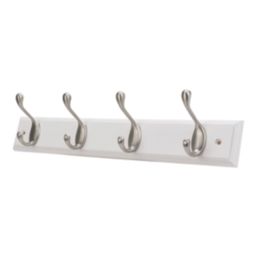 Essentials 4-Hook Rail White 458mm x 95mm