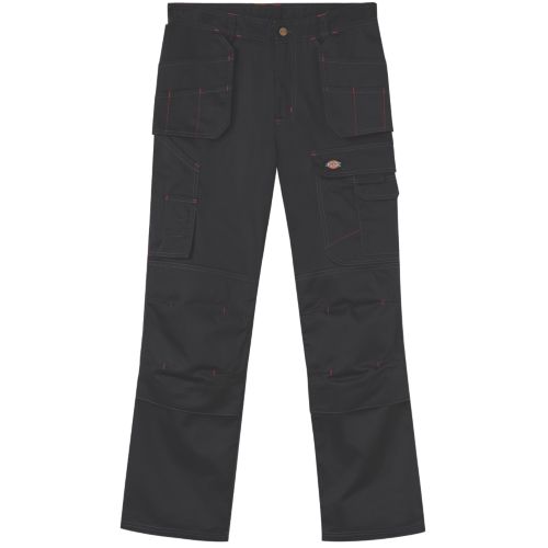 Dickies Redhawk Pro black work trousers with holster and knee pad pockets