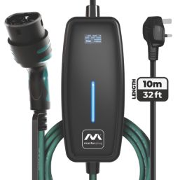Masterplug 10A 2.4kW  Mode 2 Type 2 Plug Portable EV Charger 10m