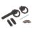 GateMate Twisted Ring Gate Latch Black 152mm