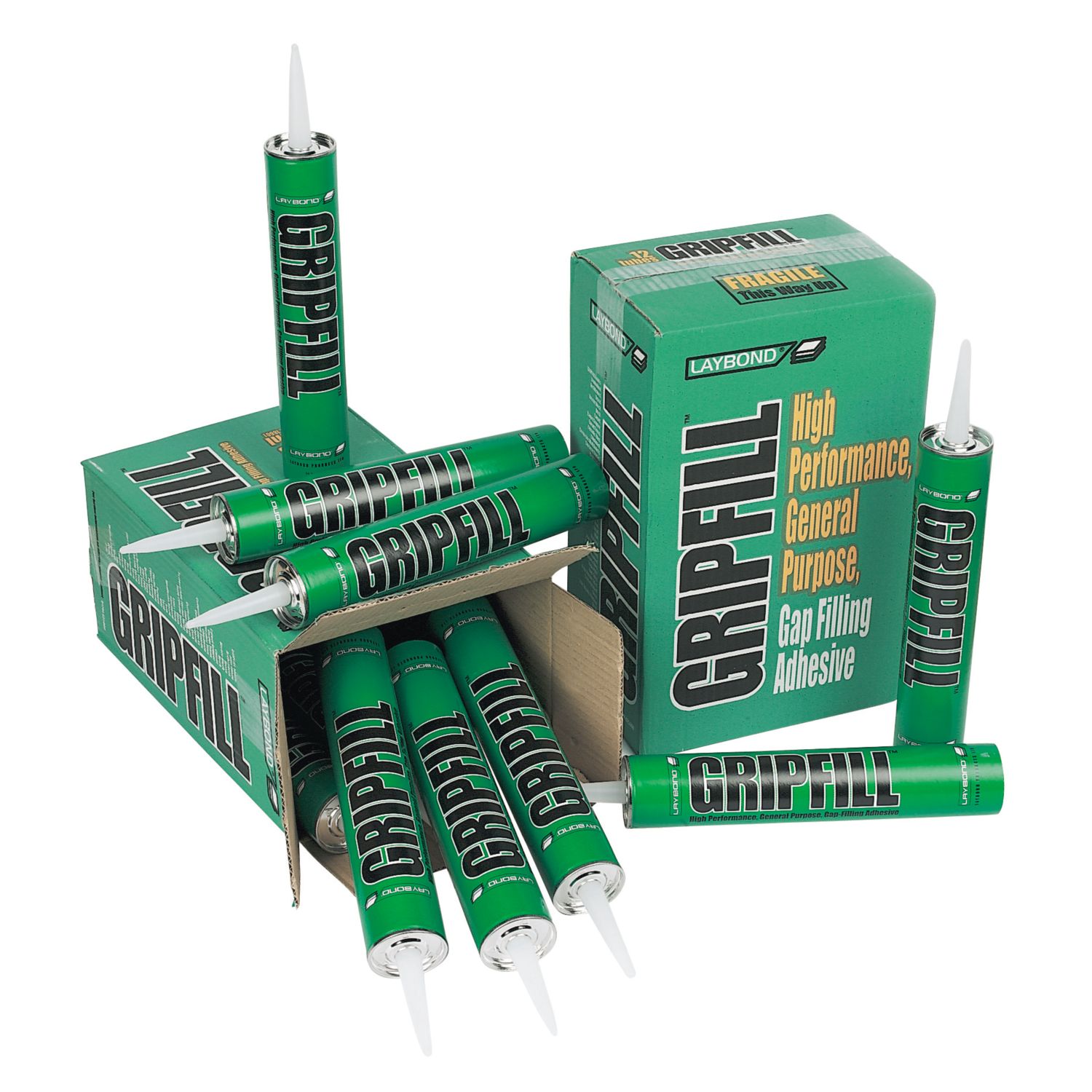 Evo-Stik Gripfill Solvented Grab Adhesive Beige 350ml 12 Pack (45901)