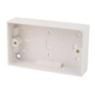 Essentials  2-Gang Surface Pattress  Back Boxes 32mm 5 Pack