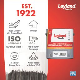 Leyland Trade  2.5Ltr Brilliant White Acrylic Eggshell Emulsion  Paint