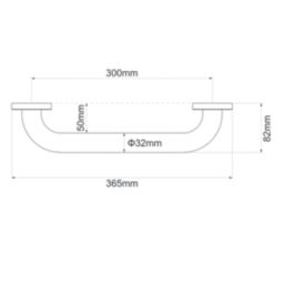 Glomma Straight Household Grab Rail Polished Chrome 300mm