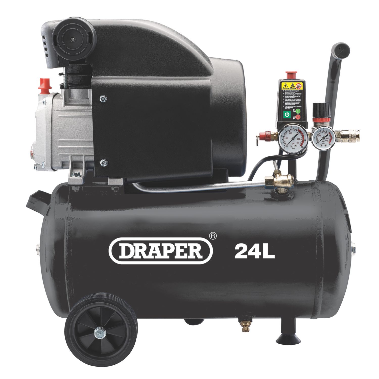 Draper 24980 24Ltr Brushless Electric Direct Drive Air Compressor 230V (459CN)