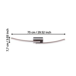 Eglo Lungolago LED Square Ceiling Light Bronze 12W 1450lm