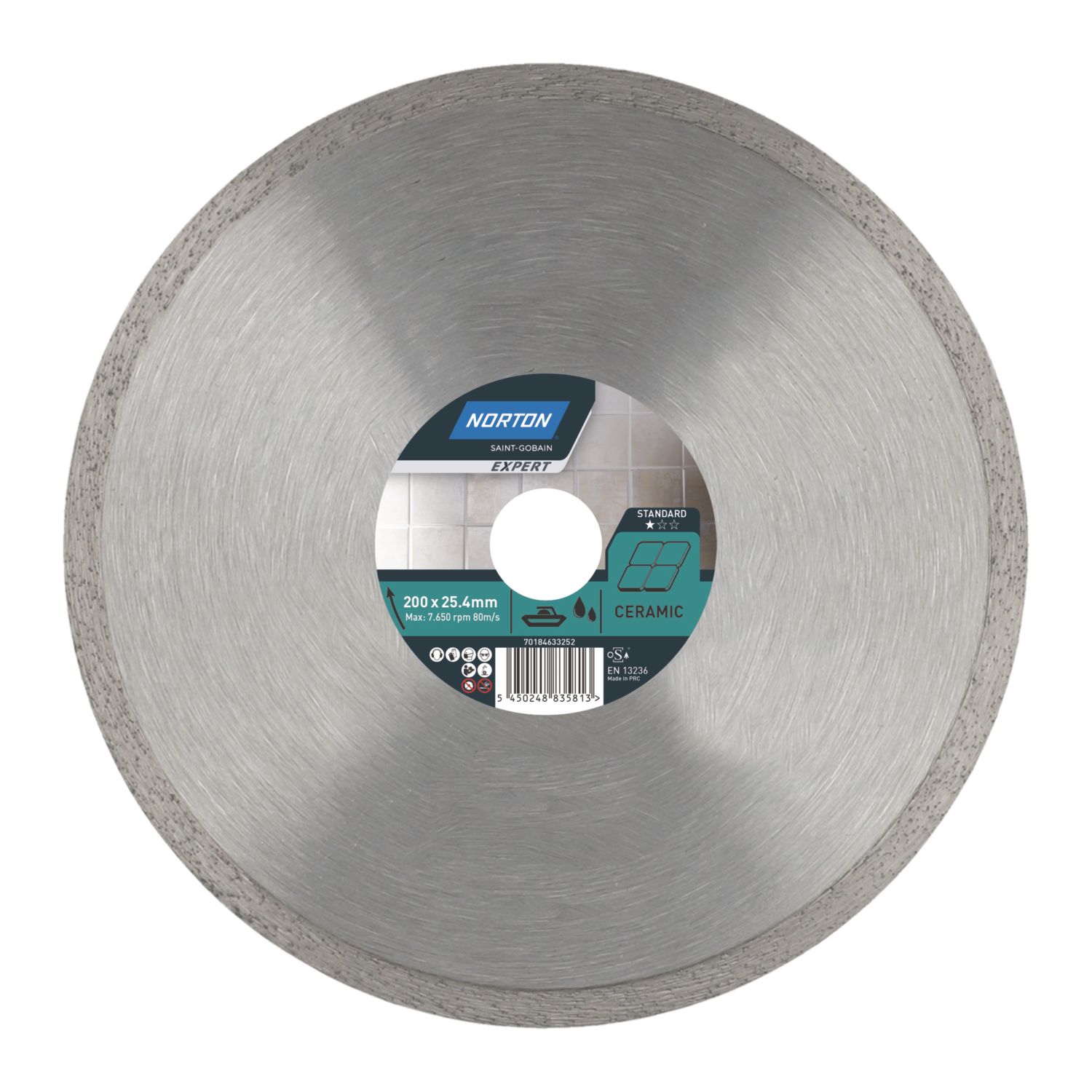 Norton Expert 70184633252 Multi-Material Diamond Blade 200mm x 25.4mm (459EC)