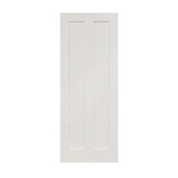Primed White Wooden 2-Panel Shaker Internal Door 1981mm x 838mm