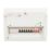 Contactum Defender 1.0 12-Module 6-Way Populated  Main Switch Consumer Unit with SPD