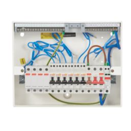 Contactum Defender 1.0 12-Module 6-Way Populated  Main Switch Consumer Unit with SPD