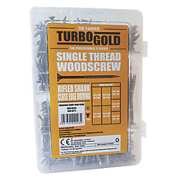 TurboGold  PZ Double-Countersunk Woodscrew Handy Pack 380 Pieces