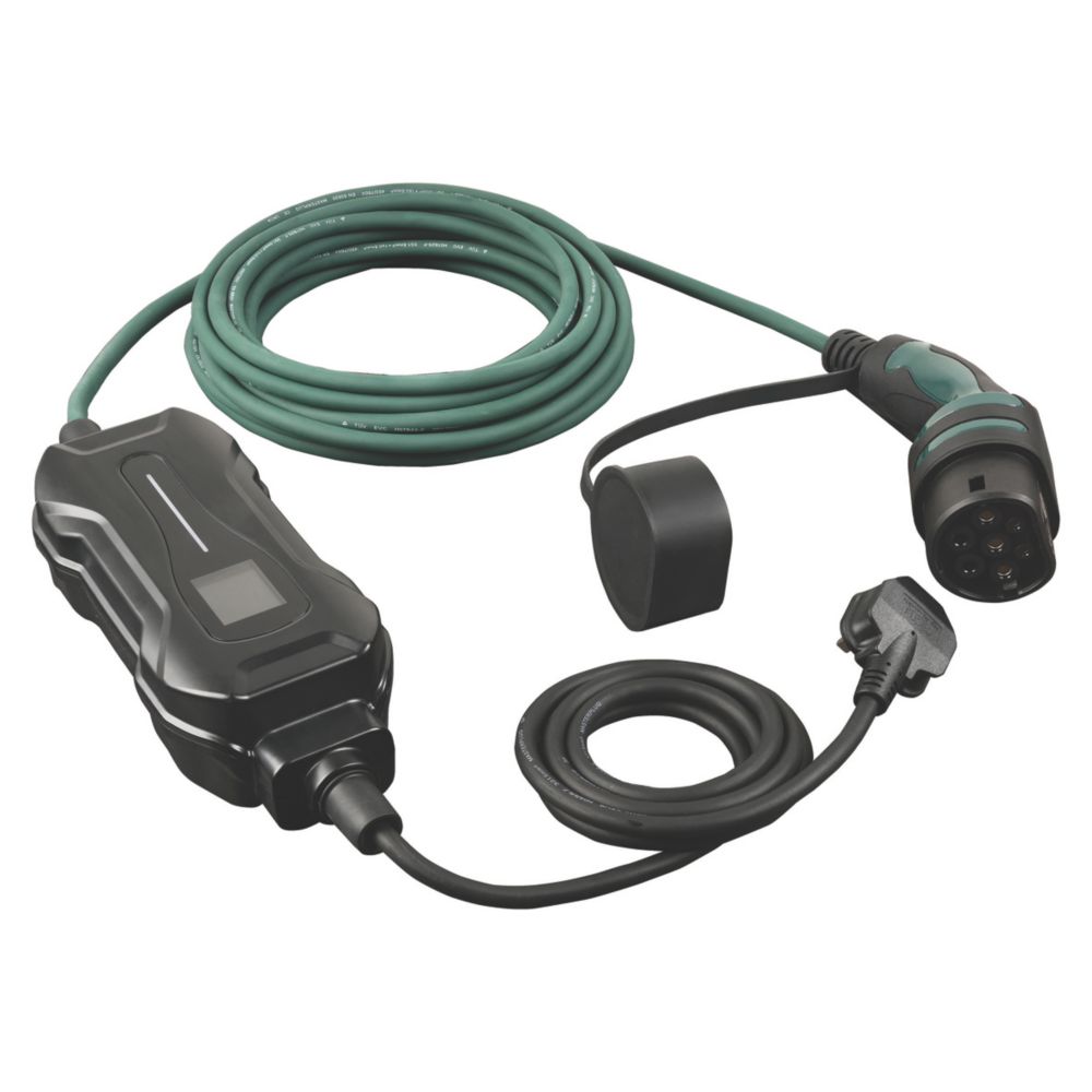 Masterplug 10A 2300W  Mode 2 Type 2 Plug Electric Vehicle Charging Cable 10m