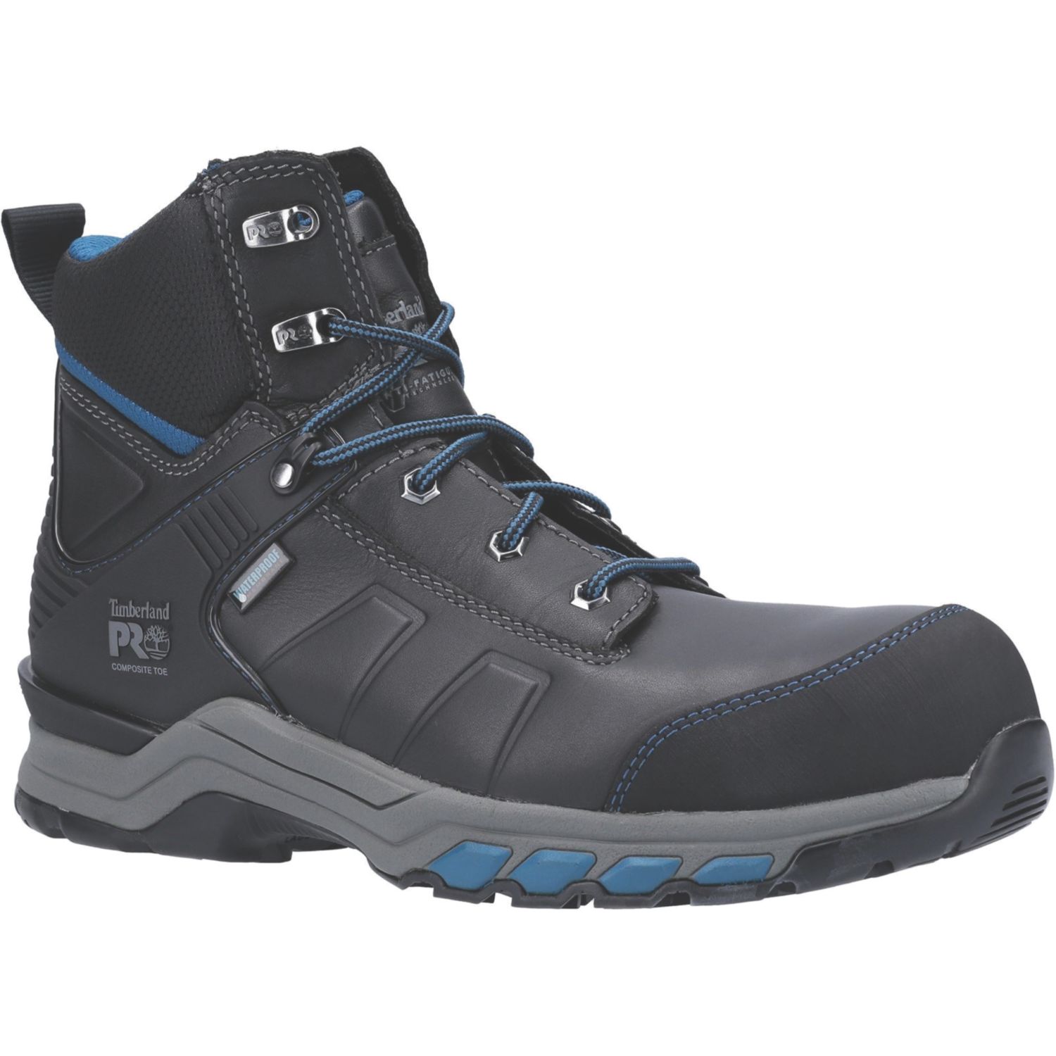 Timberland Pro Hypercharge Size 13 Black/Teal Waterproof Safety Boots (459KE)