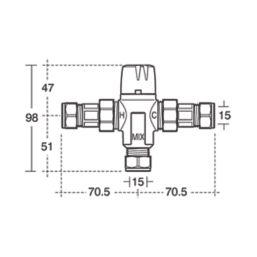 Ideal Standard A5900AA Thermostatic Mixing Valve 15mm
