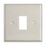 Contactum iConic 1-Module Grid Faceplate Brushed Steel
