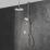 Mira Mode Dual Gravity-Pumped Ceiling-Fed Chrome Thermostatic Digital Mixer Shower