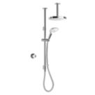 Mira Mode Dual Gravity-Pumped Ceiling-Fed Chrome Thermostatic Digital Mixer Shower