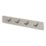 Essentials 4-Hook Straight Hook Rail Satin Stainless Steel 350mm x 45mm