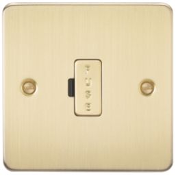 Knightsbridge  13A Unswitched Fused Spur  Brushed Brass