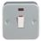 Knightsbridge  20AX 1-Gang DP Metal Clad Control Switch with LED with White Inserts