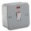 Knightsbridge  20AX 1-Gang DP Metal Clad Control Switch with LED with White Inserts