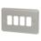 MK Grid Plus 4-Module Grid Faceplate Grey
