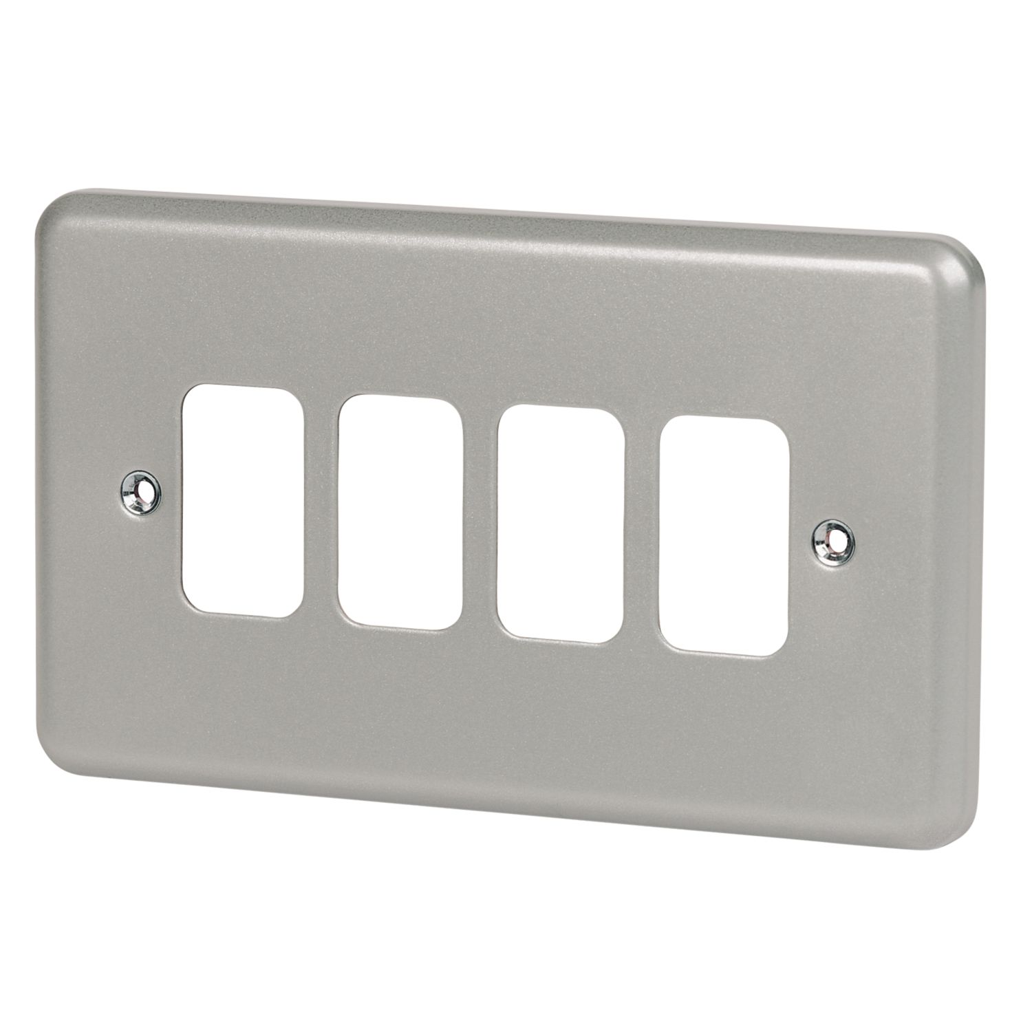 MK Grid Plus 4-Module Grid Faceplate Grey (46036)