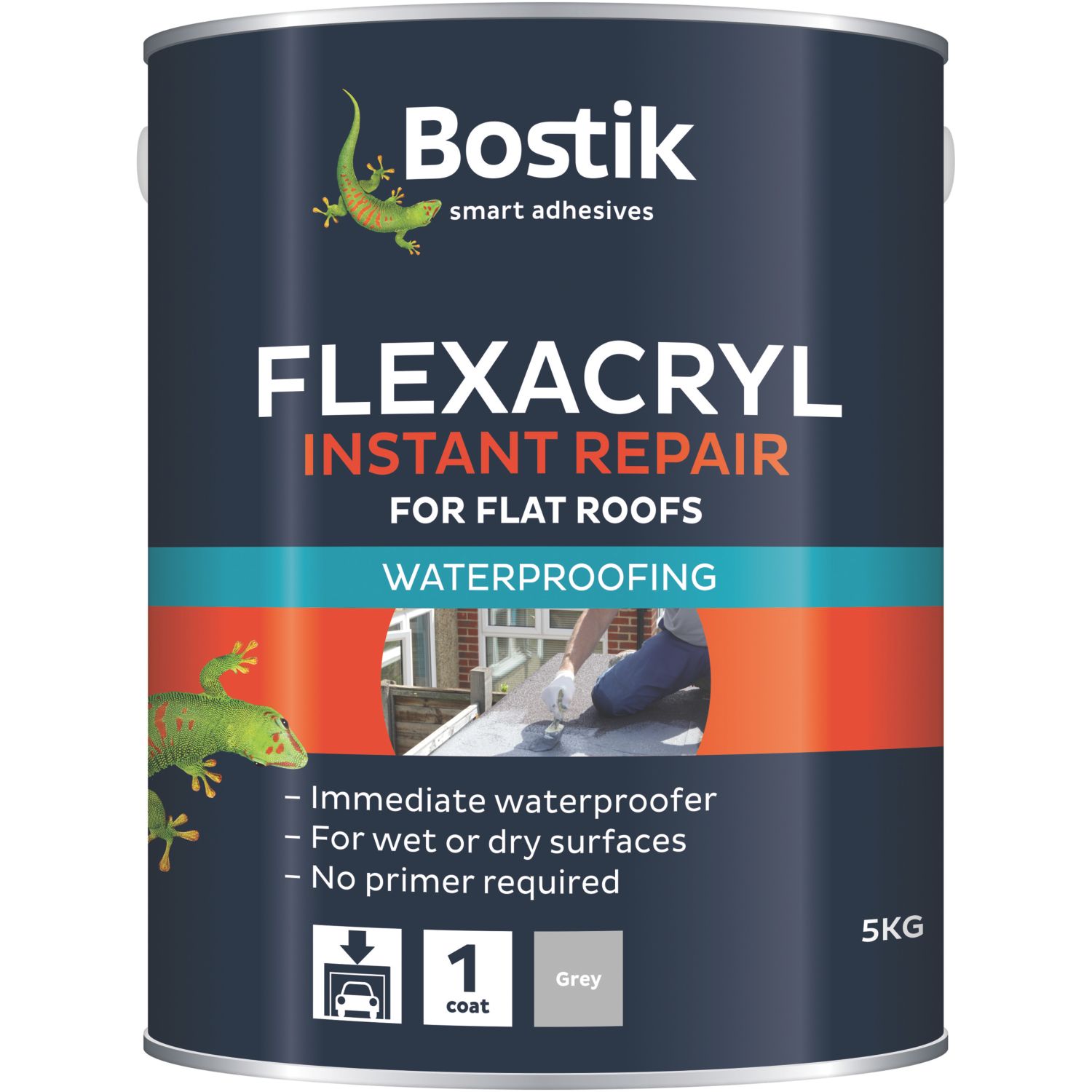 Bostik Flexacryl Roof Repair Compound Grey 5kg (46079)