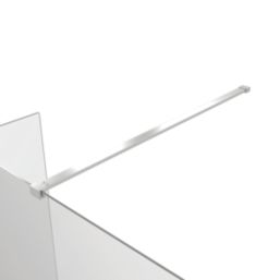 Palermo Showerwall Glass Polished Chrome 1950mm x 300mm x 8mm