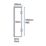 Palermo Showerwall Glass Polished Chrome 1950mm x 300mm x 8mm