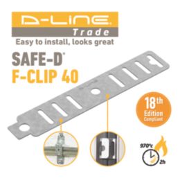 D-Line  Fire Rated Safe-D F-Clip 40mm 50 Pack