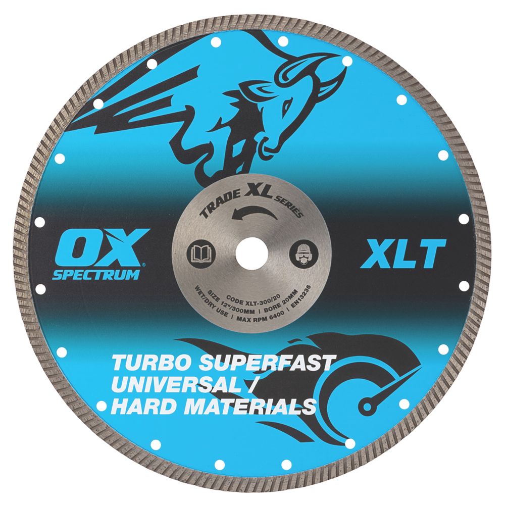 OX XL Turbo Masonry Diamond Blade 300mm x 20mm Screwfix