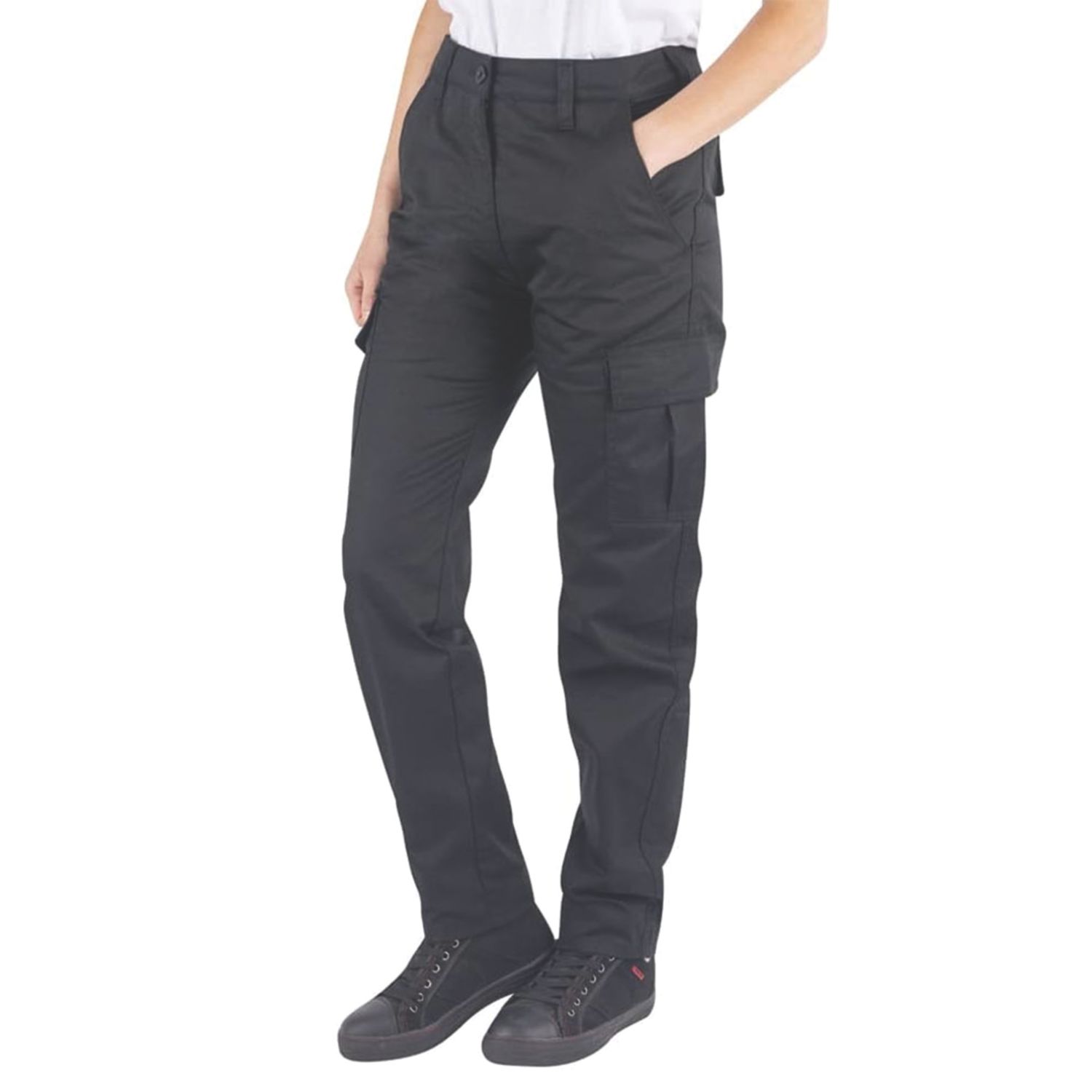 Lee Cooper LCLPNT241 Womens Cargo Trousers Black Size 16 28" L (460HU)