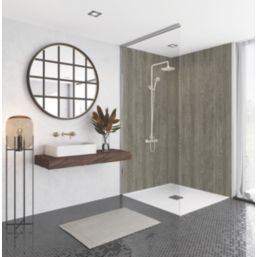 Splashwall Bomarzo Bathroom Wall Panel Matt Black 2420mm x 600mm x 10mm