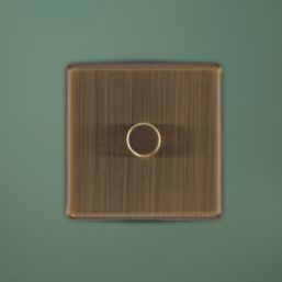 Arlec  1-Gang 2-Way LED Dimmer Switch  Antique Brass