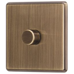 Arlec  1-Gang 2-Way LED Dimmer Switch  Antique Brass