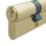 Smith & Locke Fire Rated 1 Star Double Double Cylinder Lock 35-45 (80mm) Polished Brass