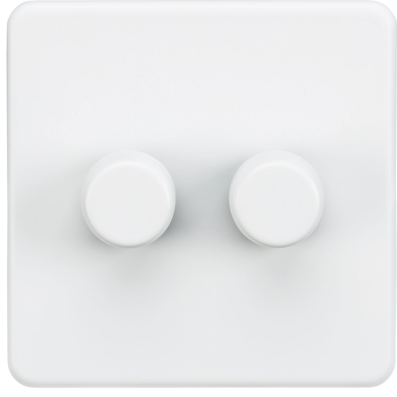 Knightsbridge 2-Gang 2-Way LED Dimmer Switch Matt White (460TY)