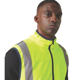 Regatta Pro Zip Collar Vest Hi-Vis Vest Yellow/Navy Medium 39.5" Chest