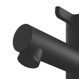 Swirl Bonda Black 120mm Standard Lever 2 Tap Holes Basin Pillar Tap