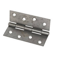 Satin Steel  Steel Fixed Pin Hinges 101 x 72mm 2 Pack