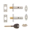 ERA  Brass Concealed Door Security Bolts 78mm White 2 Pack
