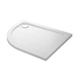 Mira Flight Low Offset Quadrant Shower Tray Right-Handed White 1000mm x 800mm x 40mm